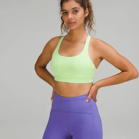 Lulelemon energy bra scream green size 8